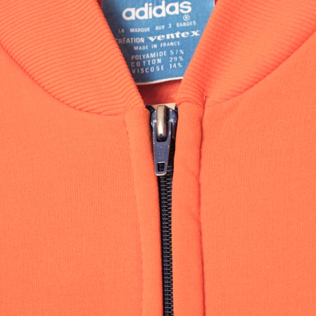 70s Vintage adidas Ventex Collarless Track Jacket Orange (Made in France)