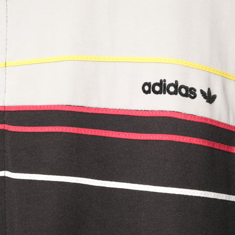 70-80s Vintage adidas Ventex Track Jacket Black × Light Gray × Colorful Lines (Made in France)