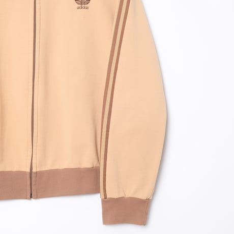 70s Vintage adidas Ventex Collarless Track Jacket Beige × Brown (Made in France)