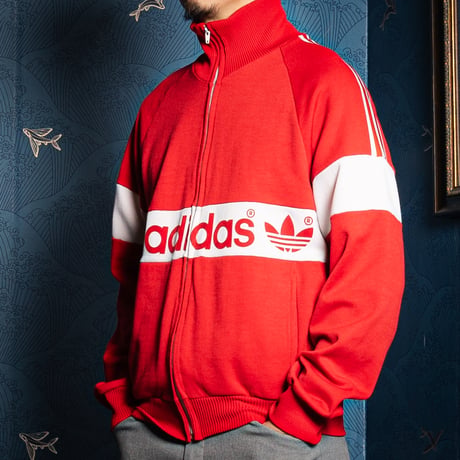 80s Vintage adidas Ventex Track Jacket Red（Made in Romania)
