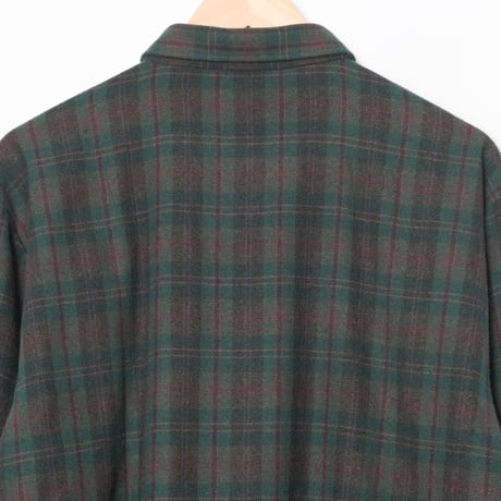 50-60s France Vintage la Paimpolaise Wool Acryl Checked Shirt