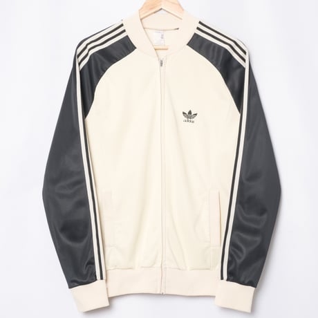 70-80s Vintage adidas Ventex ATP Track Jacket Ivory × Black H.ANDERSSON PLÅT AB（Made in France）