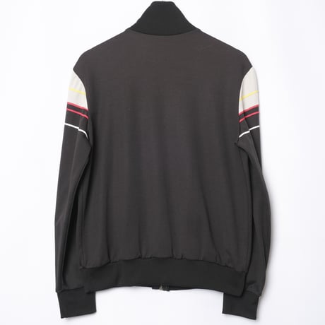 70-80s Vintage adidas Ventex Track Jacket Black × Light Gray × Colorful Lines (Made in France)