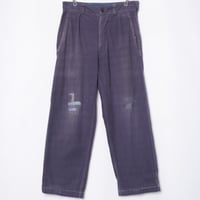 40-50s France Vintage Blue Cotton Twill Work Trousers