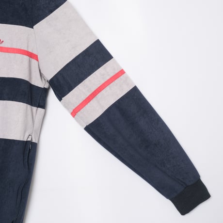 70-80s Vintage adidas Ventex Velours Track Jacket Navy (Made in France)