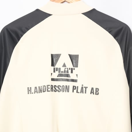70-80s Vintage adidas Ventex ATP Track Jacket Ivory × Black H.ANDERSSON PLÅT AB（Made in France）