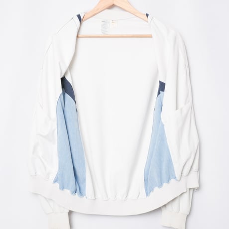 70-80s Vintage adidas Ventex Track Jacket Model Challenger White × Light Blue (Made in France)