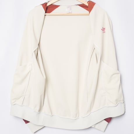 70-80s Vintage adidas Ventex ATP Light Gray × Bordeaux Track Jacket (Made in France)