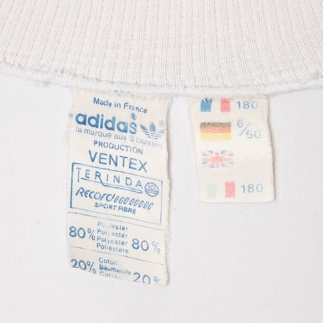 70-80s Vintage adidas Ventex Track Jacket Model Challenger White × Light Blue (Made in France)