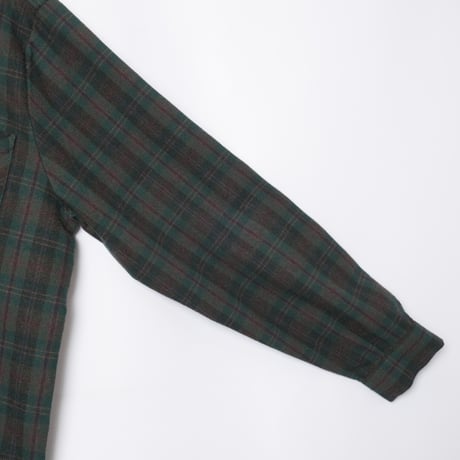 50-60s France Vintage la Paimpolaise Wool Acryl Checked Shirt