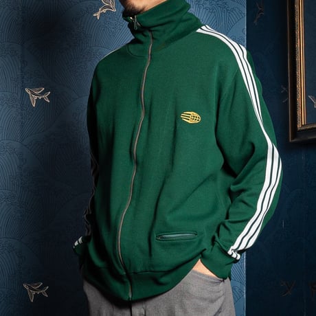 60s Vintage adidas Track Jacket Late World Mark Green (Made in France)