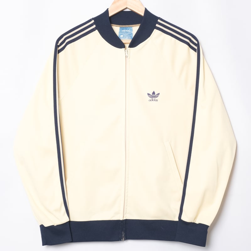 70s Vintage adidas ATP Ivory × Navy Track Jacke