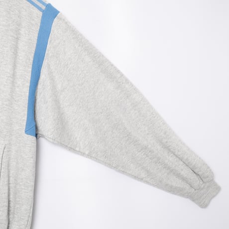 70-80s Vintage adidas Ventex Sweat Jacket Jacket Grey × Light Blue  (Made in France)