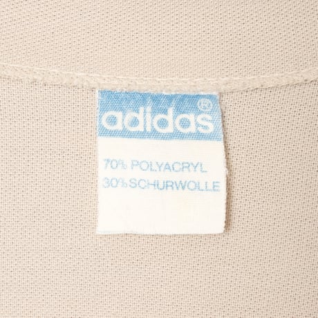 70s Vintage adidas Metal Buttons Knit Jacket Beige