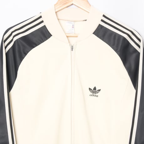 70-80s Vintage adidas Ventex ATP Track Jacket Ivory × Black H.ANDERSSON PLÅT AB（Made in France）