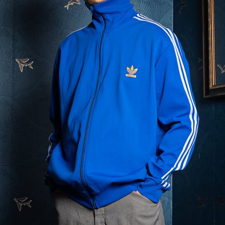 70s Vintage adidas Ventex Track Jacket Blue（Made in France）