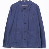40-50s France Vintage Blue Cotton Twill Work Jacket