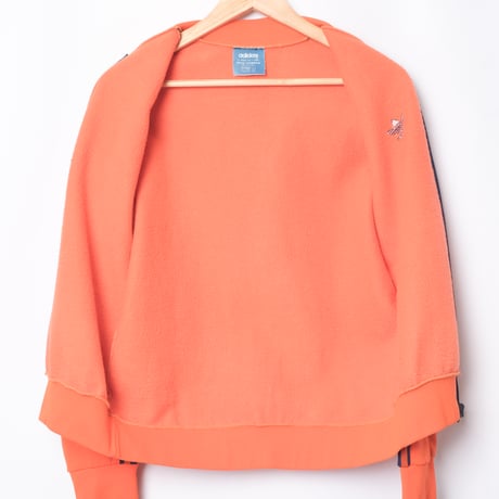 70s Vintage adidas Ventex Collarless Track Jacket Orange (Made in France)