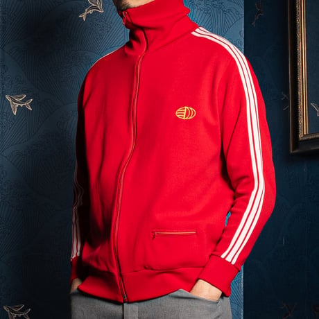 60s Vintage Ventex adidas Track Jacket Early World Mark Red (Made in France)