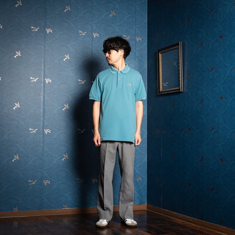 70-80s LACOSTE Polo Blue Gray（Made in France）