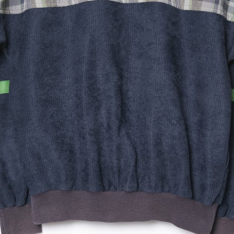 80s Vintage adidas Ventex Track Jacket Navy × Checked (Made in France)