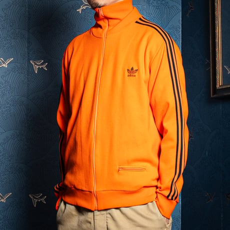 70s Vintage adidas Ventex Track Jacket Orange × Navy (Made in France)