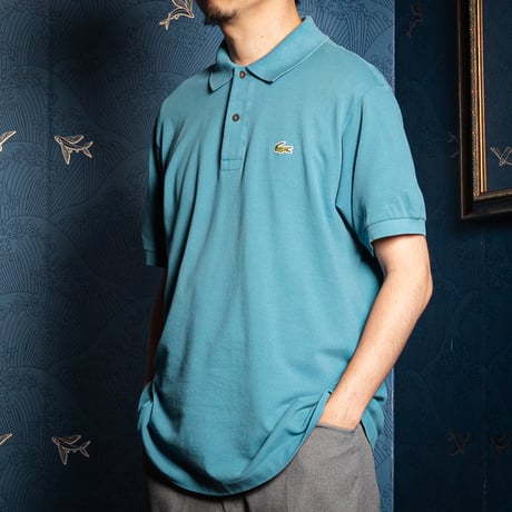 70-80s LACOSTE Polo Blue Gray（Made in France）