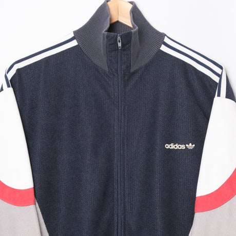 80s Vintage adidas Track Jacket Navy× Gray（Made in France）