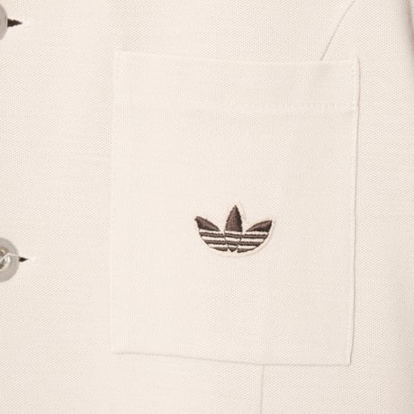 70s Vintage adidas Metal Buttons Knit Jacket Beige