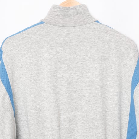 70-80s Vintage adidas Ventex Sweat Jacket Jacket Grey × Light Blue  (Made in France)
