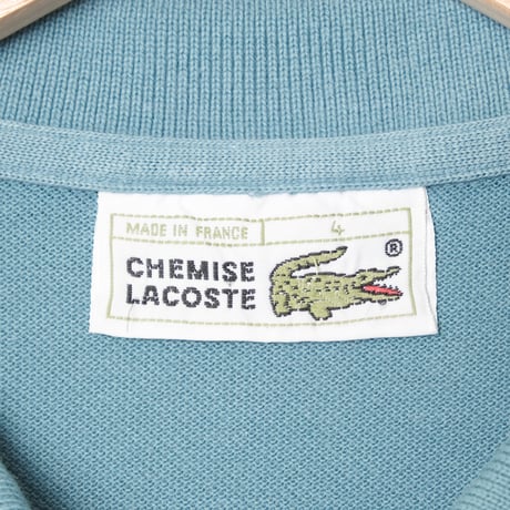 70-80s LACOSTE Polo Blue Gray（Made in France）