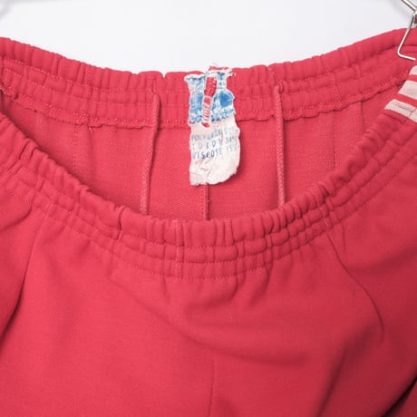 70s Vintage adidas Ventex World Mark Track Trousers Red (Made in France)