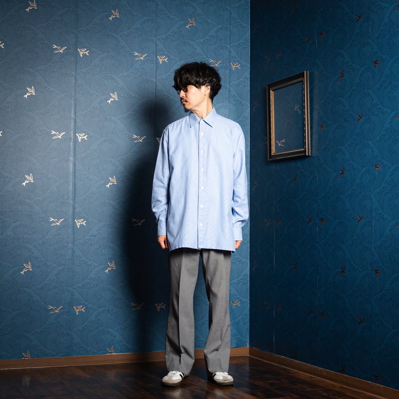 90s Charvet Cotton Shirt Blue（Made in France） |