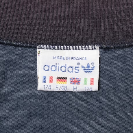 80s Vintage adidas Ventex Track Jacket Navy × Checked (Made in France)
