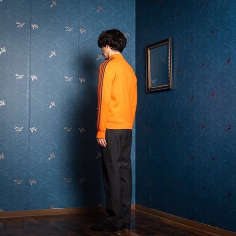 70s Vintage adidas Ventex Collarless Track Jacket Orange (Made in France)