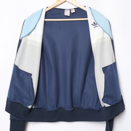 70-80s Vintage adidas Ventex Track Jacket Navy×Light Blue (Made in France)