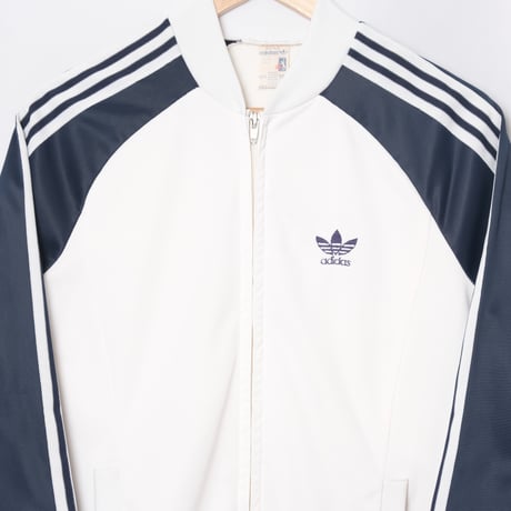 70-80s Vintage adidas Ventex ATP Track Jacket White × Navy（Made in France）