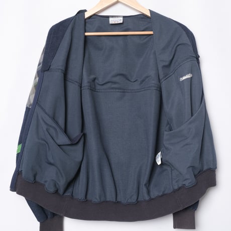 80s Vintage adidas Ventex Track Jacket Navy × Checked (Made in France)