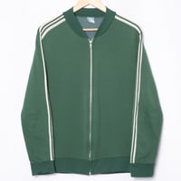70s Vintage adidas Ventex Collarless Track Jacket Metal Zip Green (Made in France)