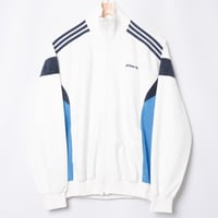 70-80s Vintage adidas Ventex Track Jacket Model Challenger White × Light Blue (Made in France)