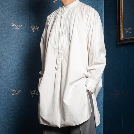 -30s France Vintage AU PETIT PARIS Cotton Dress Shirt