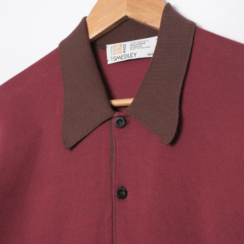 90s JOHN SMEDLEY Sea Island Cotton Polo Shirt（M