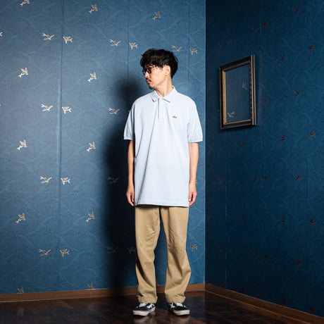 80s LACOSTE Polo Light Blue（Made in France）