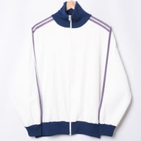 70s Vintage adidas Track Jacket White × Navy (Made in West Germany)