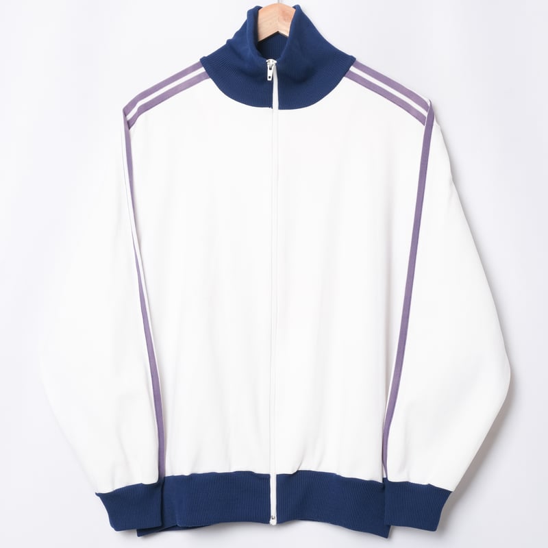 70s Vintage adidas Track Jacket White × Navy (M