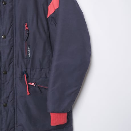 70-80s Vintage adidas Ventex Coat Navy × Red (Made in France)