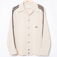 70s Vintage adidas Metal Buttons Knit Jacket Beige