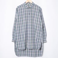 50-60s France Vintage Checked Granpa Shirt