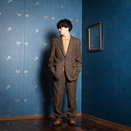 90-00s JOHN HANLY Tweed Suit (Made in England)
