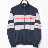 70-80s Vintage adidas Ventex Velours Track Jacket Navy (Made in France)